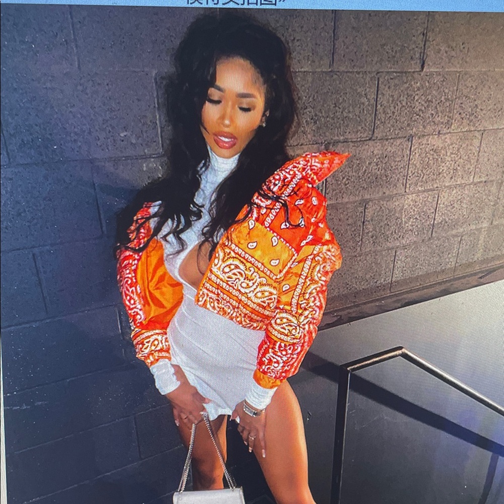 Orange Paisley Women's Jacket